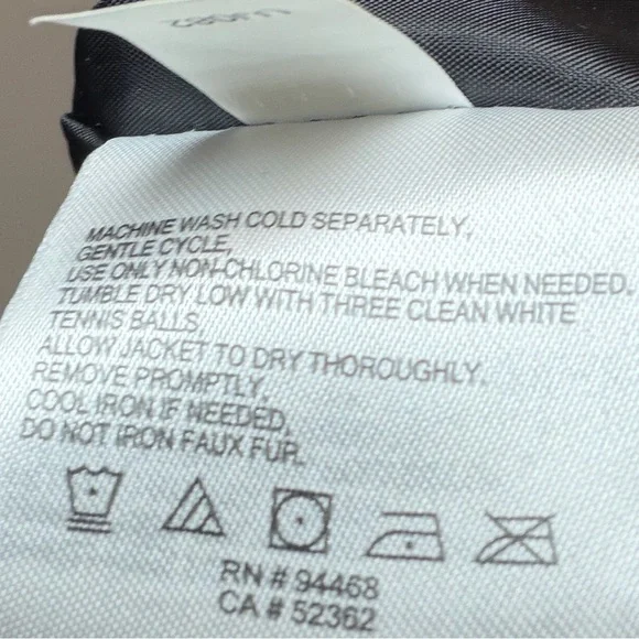 Laundry Black Puffer Coat | Faux Fur Collar Leopard Lined Long Jacket - Picture 5 of 8